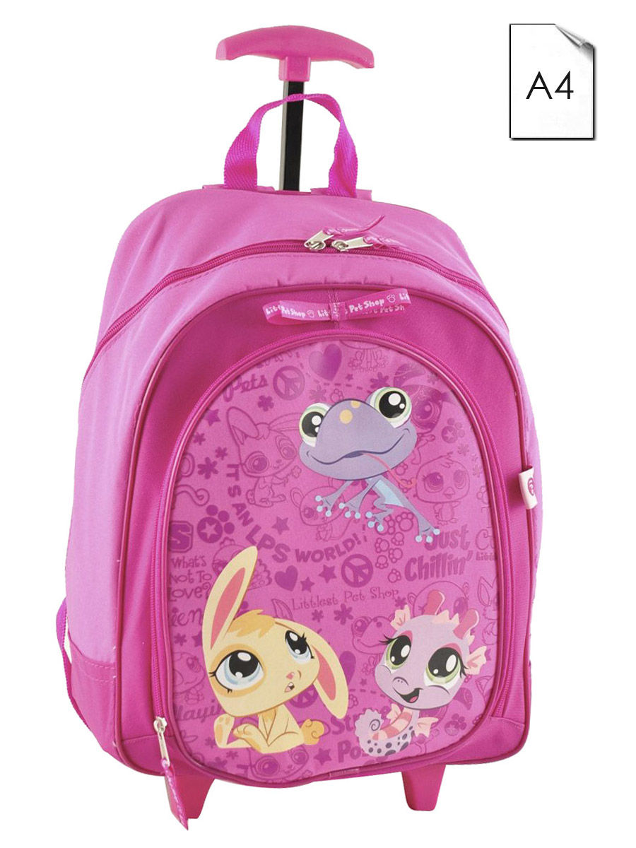 SAC A DOS ROULETTES LITTLE PETSHOP PEACE AND LO