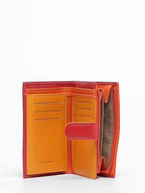 Wallet Leather Hexagona Red multico 227431 other view 1