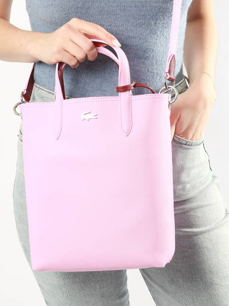 Reversible Anne Tote Bag Lacoste Pink anna NF2991AA other view 1