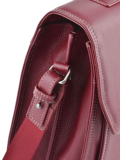 Briefcase 2 Compartments Etrier Red flandres 22148 other view 1