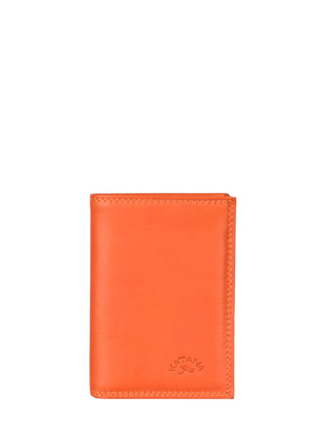 Card Holder Leather Katana Orange marina 753038