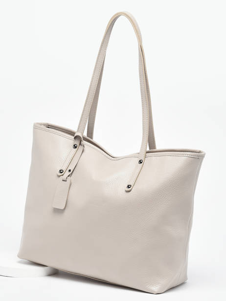 Leather Caviar Tote Bag Milano Beige caviar CA19111N other view 2