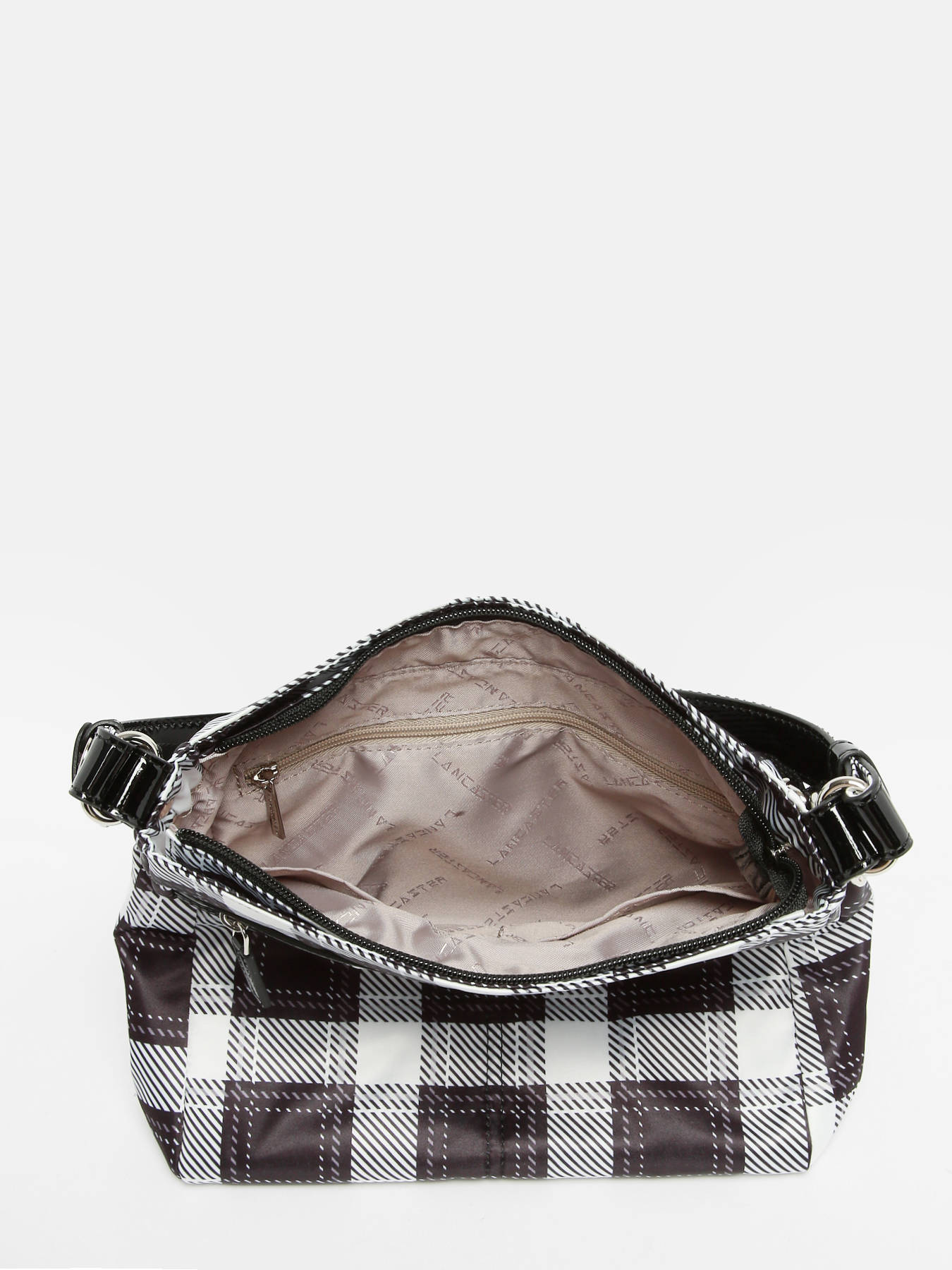 Sac Bandoulière Lancaster Occasion - Dimensions 24x14x6 Cm, Couleur Beige, Traces D'Usure, Parfait Pour Quotidien