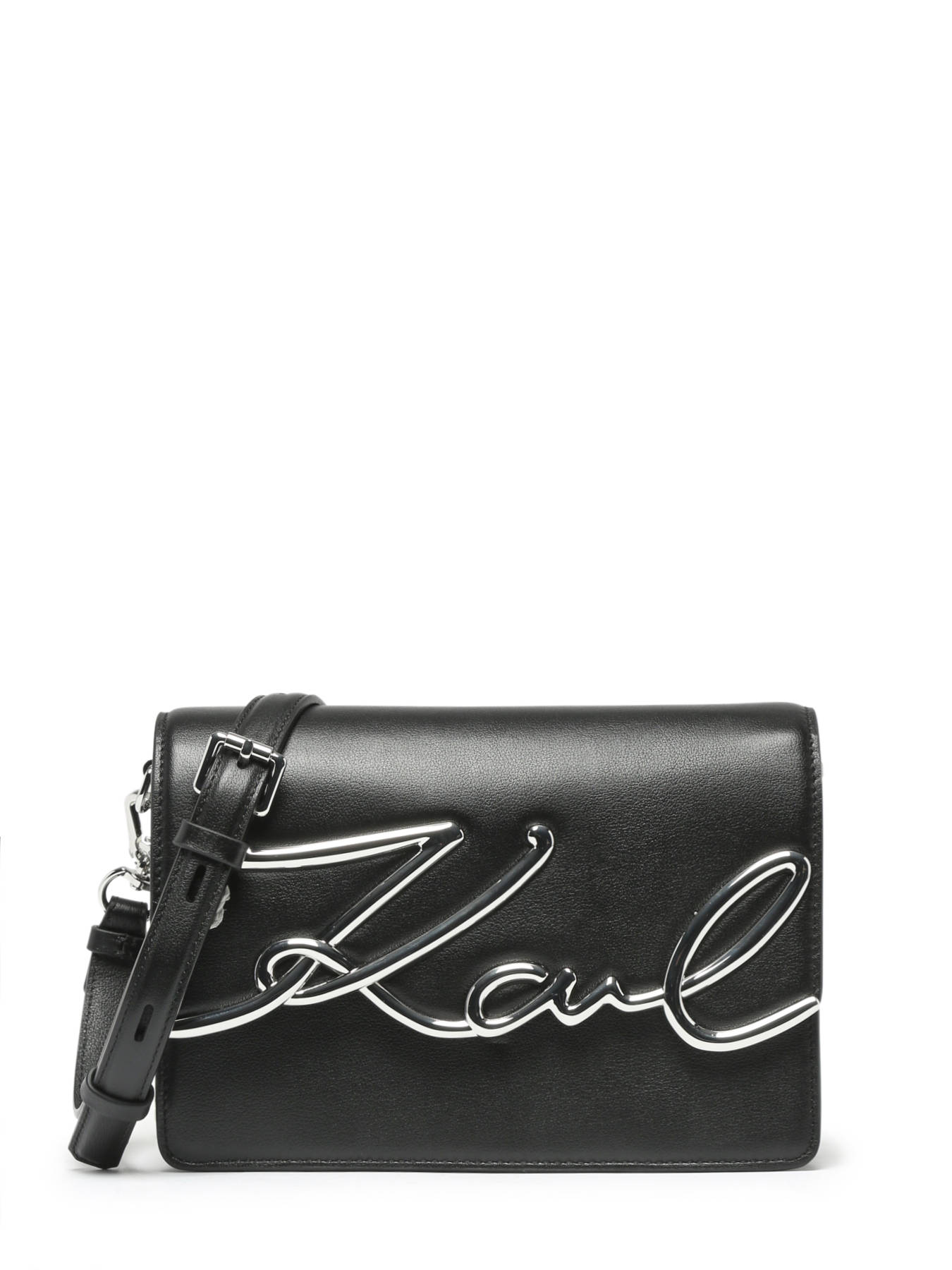 Karl Lagerfeld Small K/Signature Shoulder Bag - Grey
