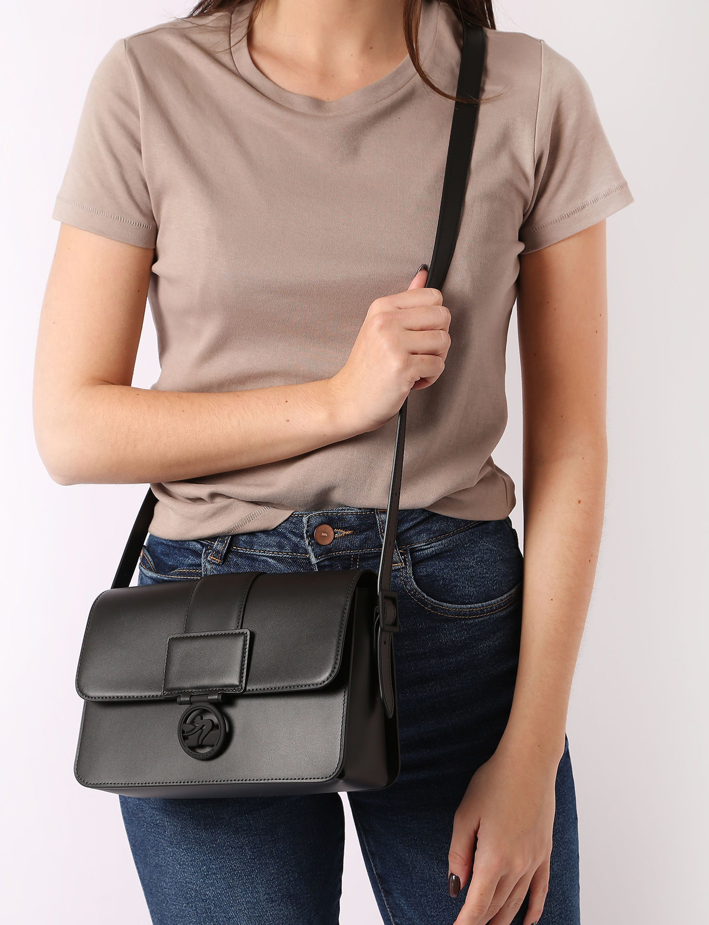 Sac bandouli?�re Longchamp 10175HBW noir en vente au meilleur prix