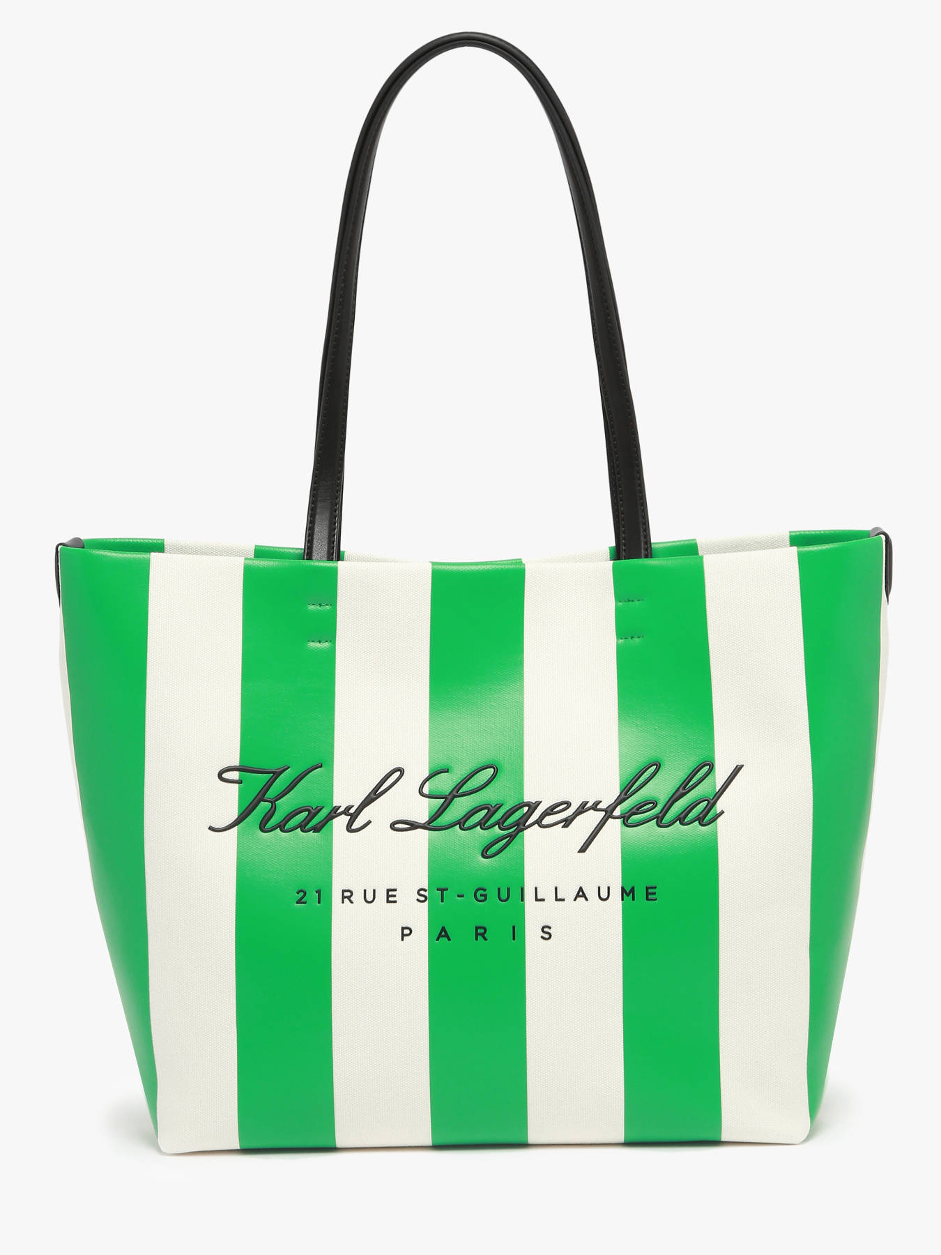 Sac port?� ?�paule Karl Lagerfeld HOTEL BEACH TOTE natural deep mint en vente au meilleur prix