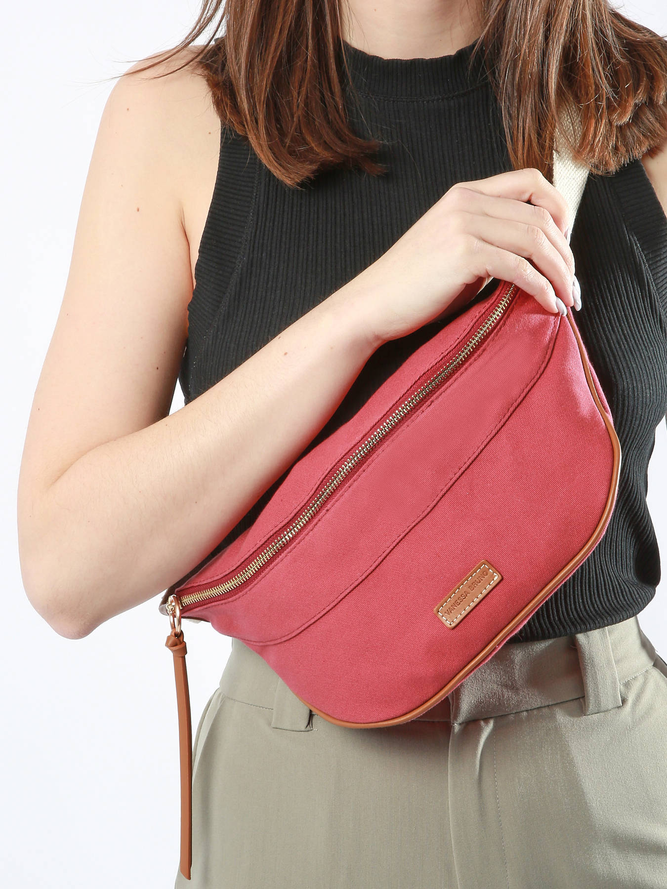 Sac Cabas VANESSA BRUNO En Coton - Neuf Avec étiquettes, Couleur Marron, Fabriqué En France