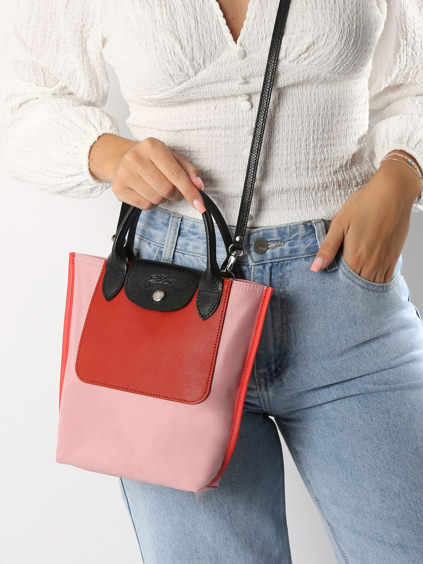 4737 LONGCHAMP Re Play Cabas XS Tote Bag PINK |