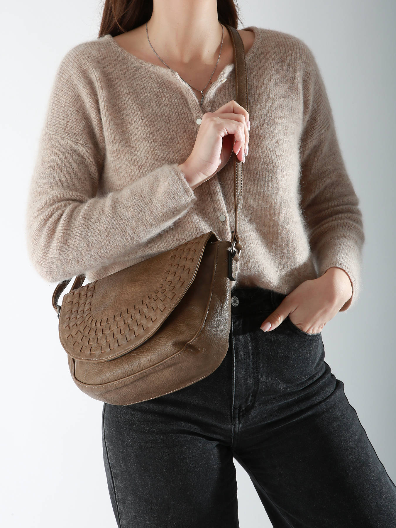 Sac Besace Sac BandouliÃ¨re Desigual Marron Bandoulière Noir