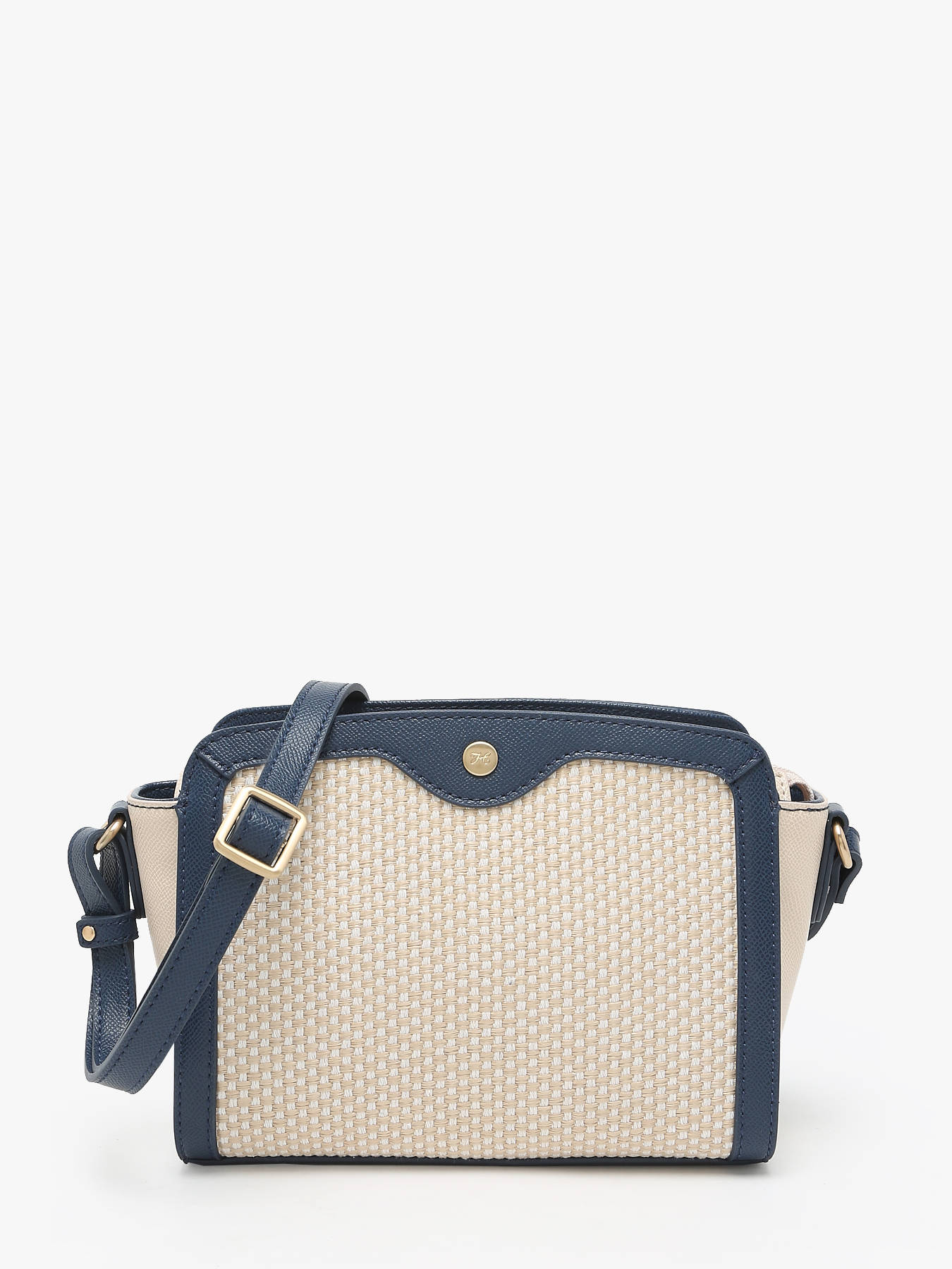 Sac Bandoulière HEXAGONA Vintage - En Toile Noire - Style Sac à Main Rétro - Occasion Très Bon état