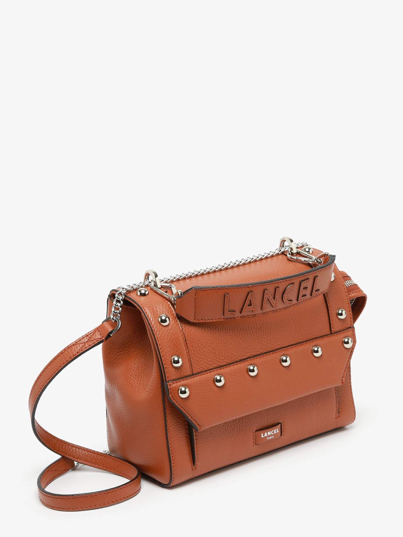 Sac bandoulière Lancel NINON RIVETS sienne en vente au meilleur prix