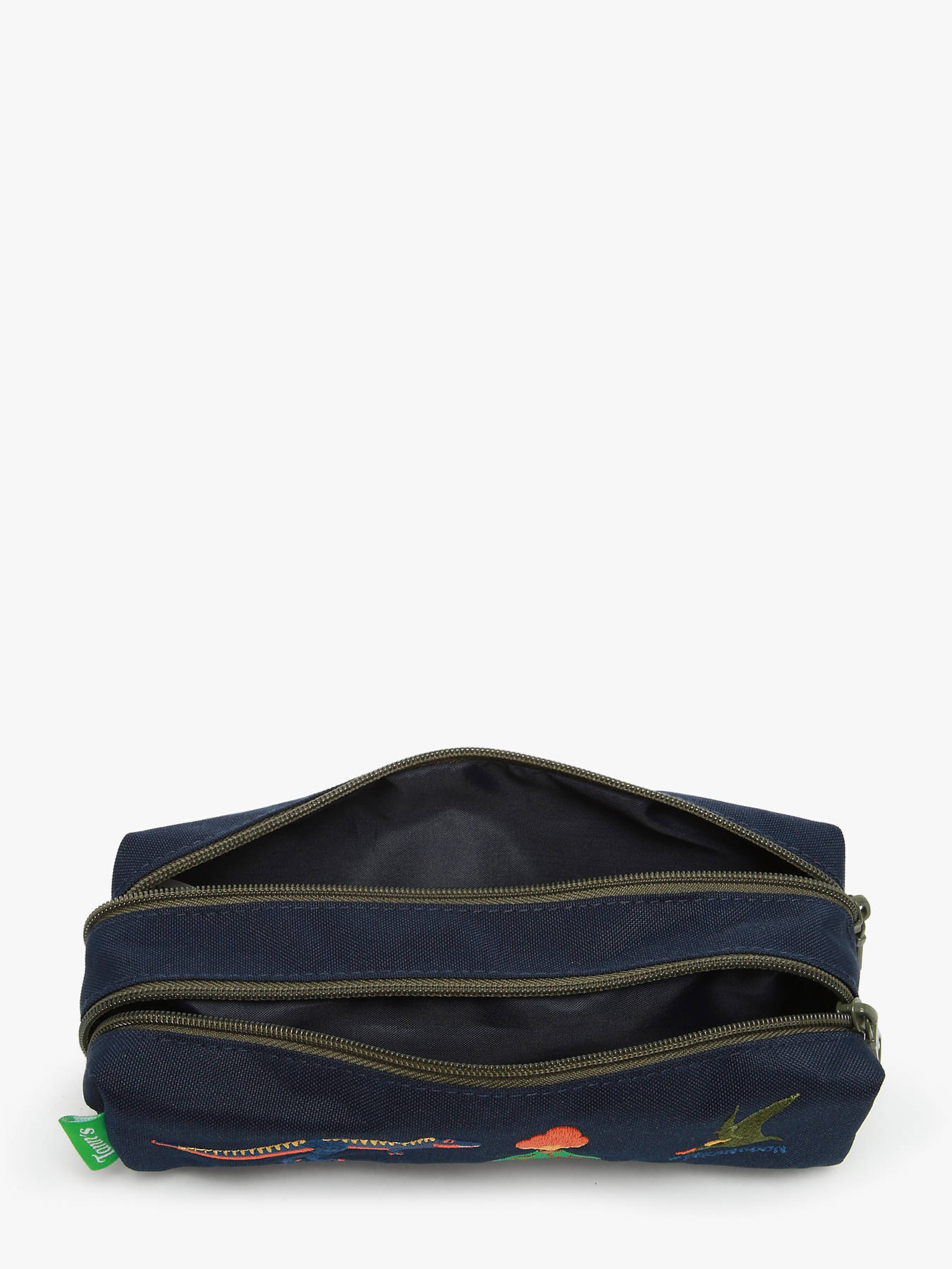 Trousse Garçon Marius Tann’s - Motifs Dinosaures, Bleu Marine Et Kaki, Deux Compartiments - Polyester Recyclé, Résistante à L’eau