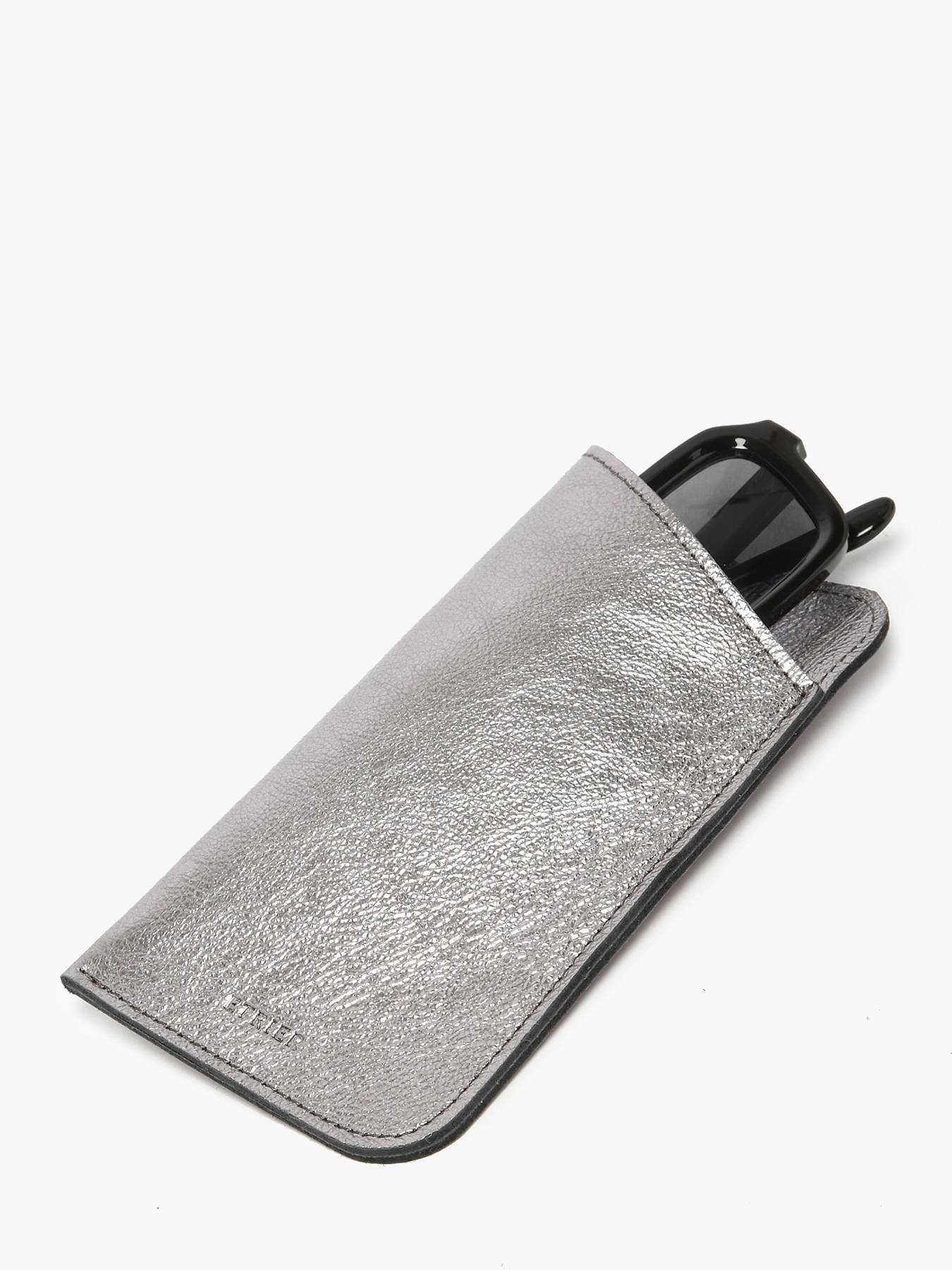 Cuir Ã©tui Ã Lunettes Rigolo Etui Lunette Etrier EETI5017 Argent - Main Image