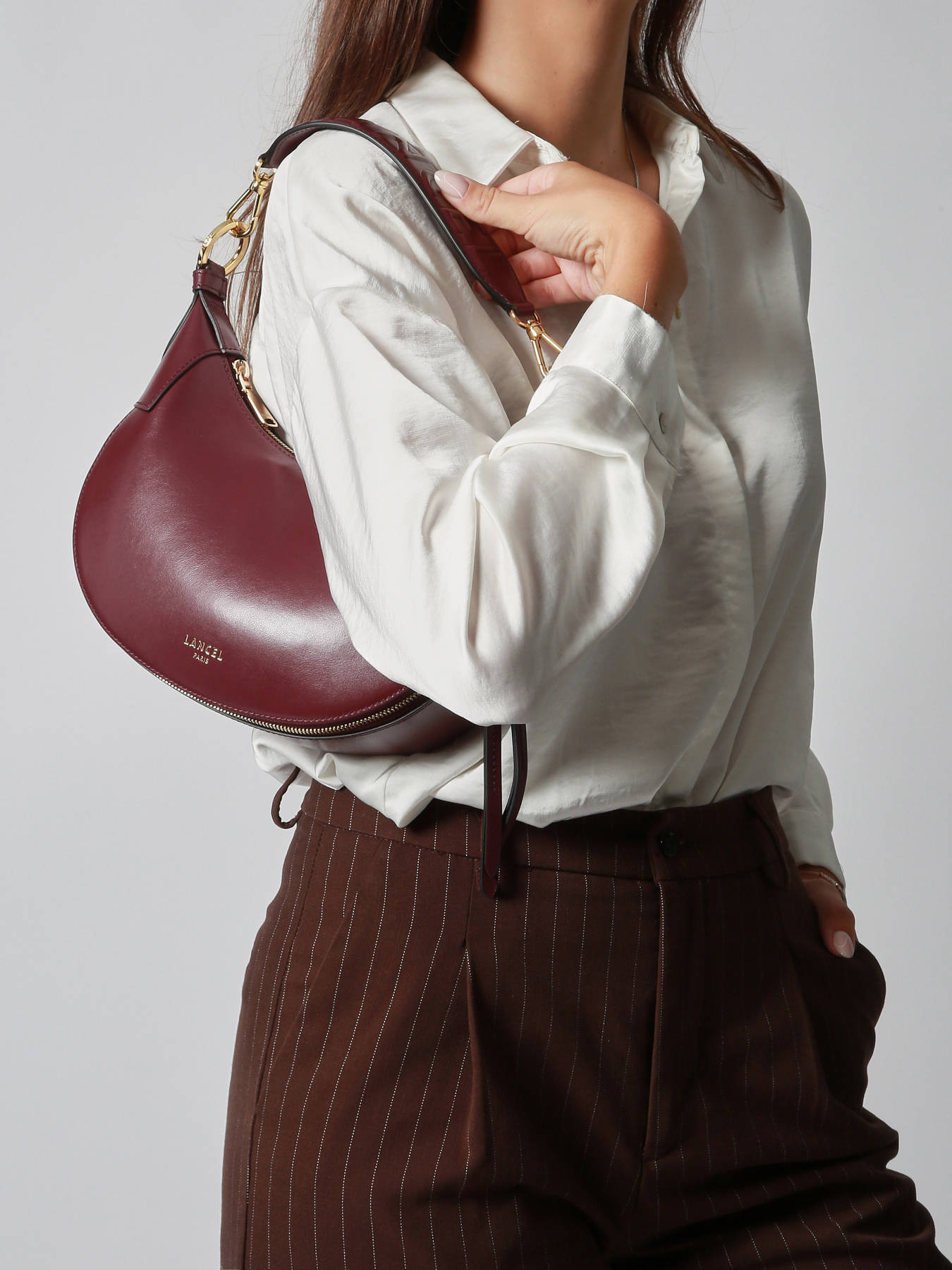 Lancel Sac à Main Bandoulière Cuir Souple Sac Bandoulière Femme