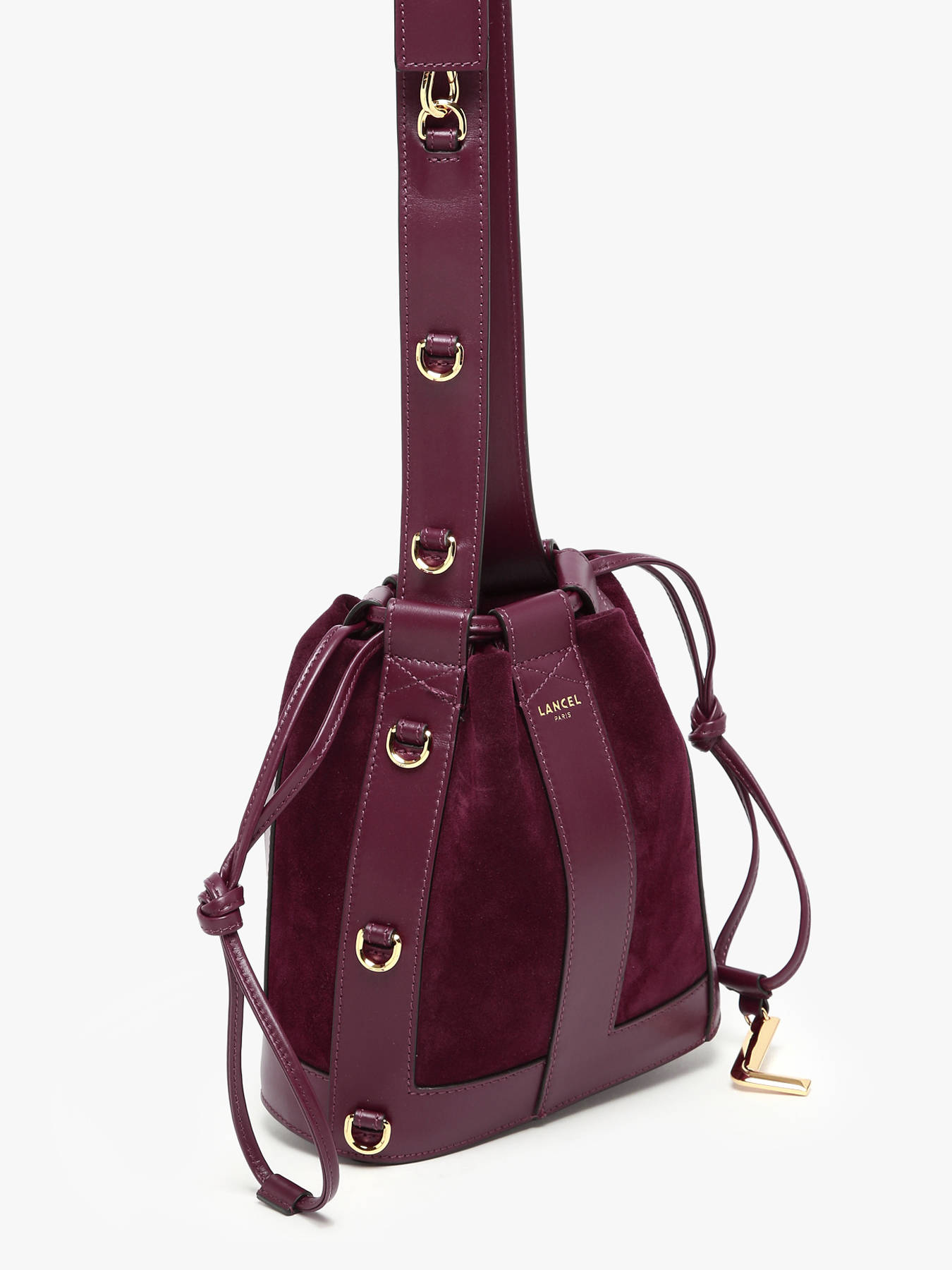 Sac Bandouli re Lancel ELLES S SUEDE Cassis En Vente Au Meilleur Prix