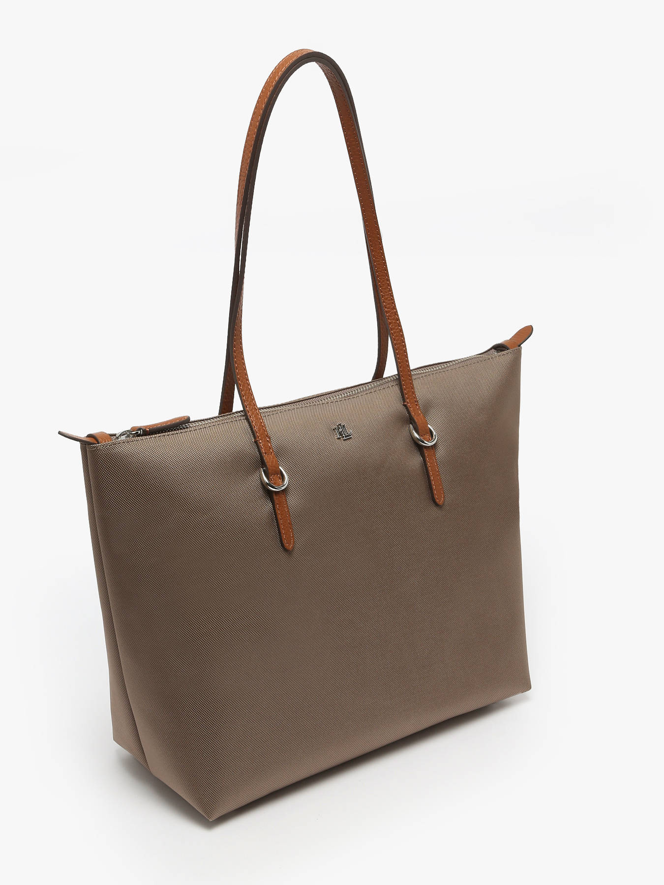 Sac porté épaule Lauren Ralph Lauren Keaton 26 taupe brown en