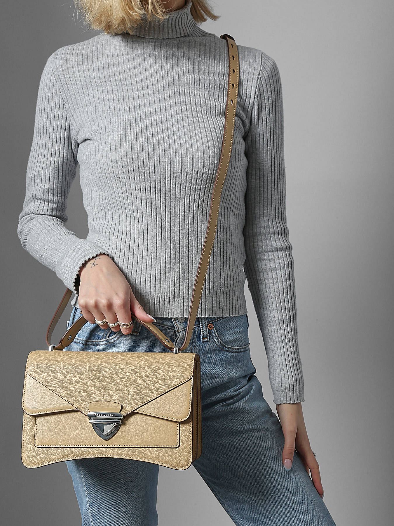 Sac bandoulière Paul Marius MadameGeorge.CAVIAR beige en vente au ...