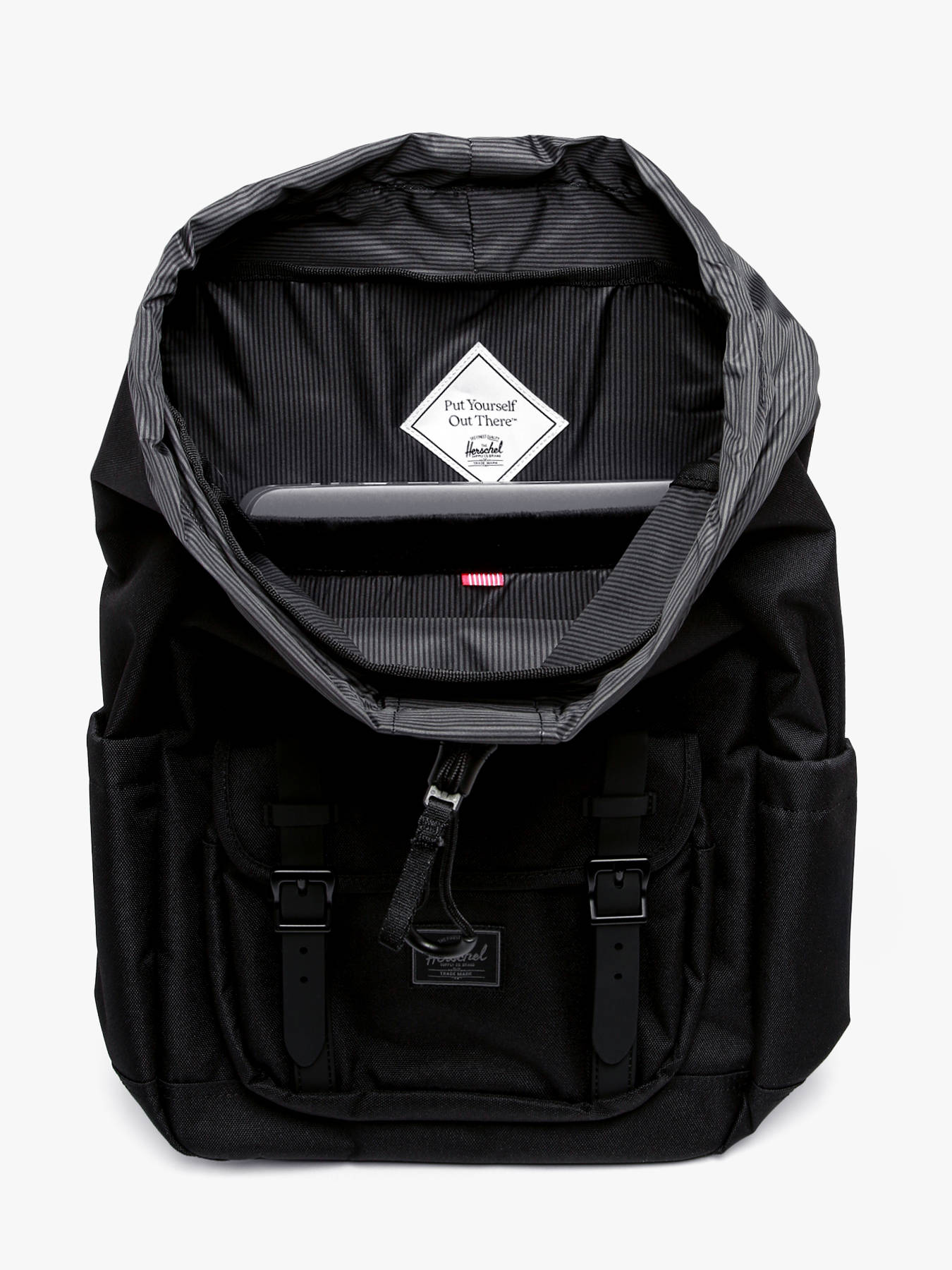 fitting laptop into herschel little america backpack America 30L Bluebell Crosshatch excluding trims Herschel Little America Backpack