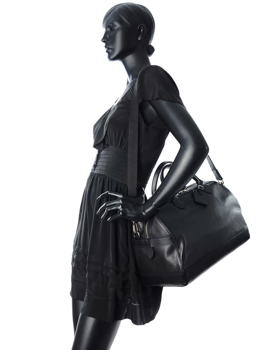 longchamp leather weekend bag