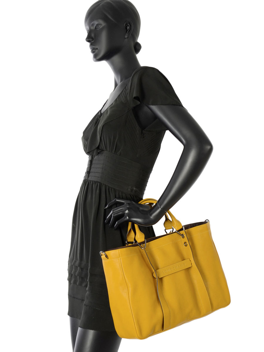 Sac port main Longchamp Longchamp 3d mimosa en vente au meilleur prix