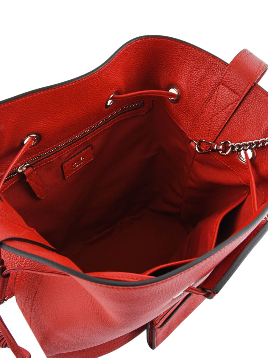 Sac port?� ?�paule Lancel LE HUIT.L rouge lancel en vente au meilleur prix