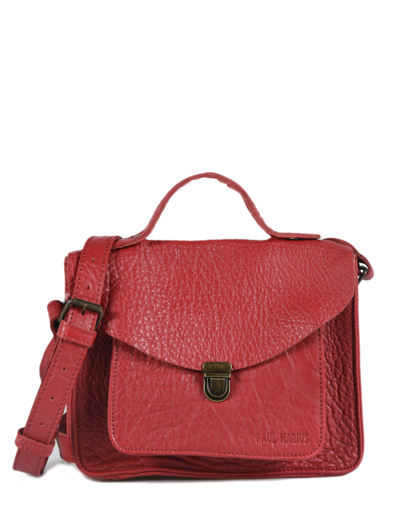 Sac bandouli?�re Paul Marius MELLE GEORGE carmin en vente au meilleur prix