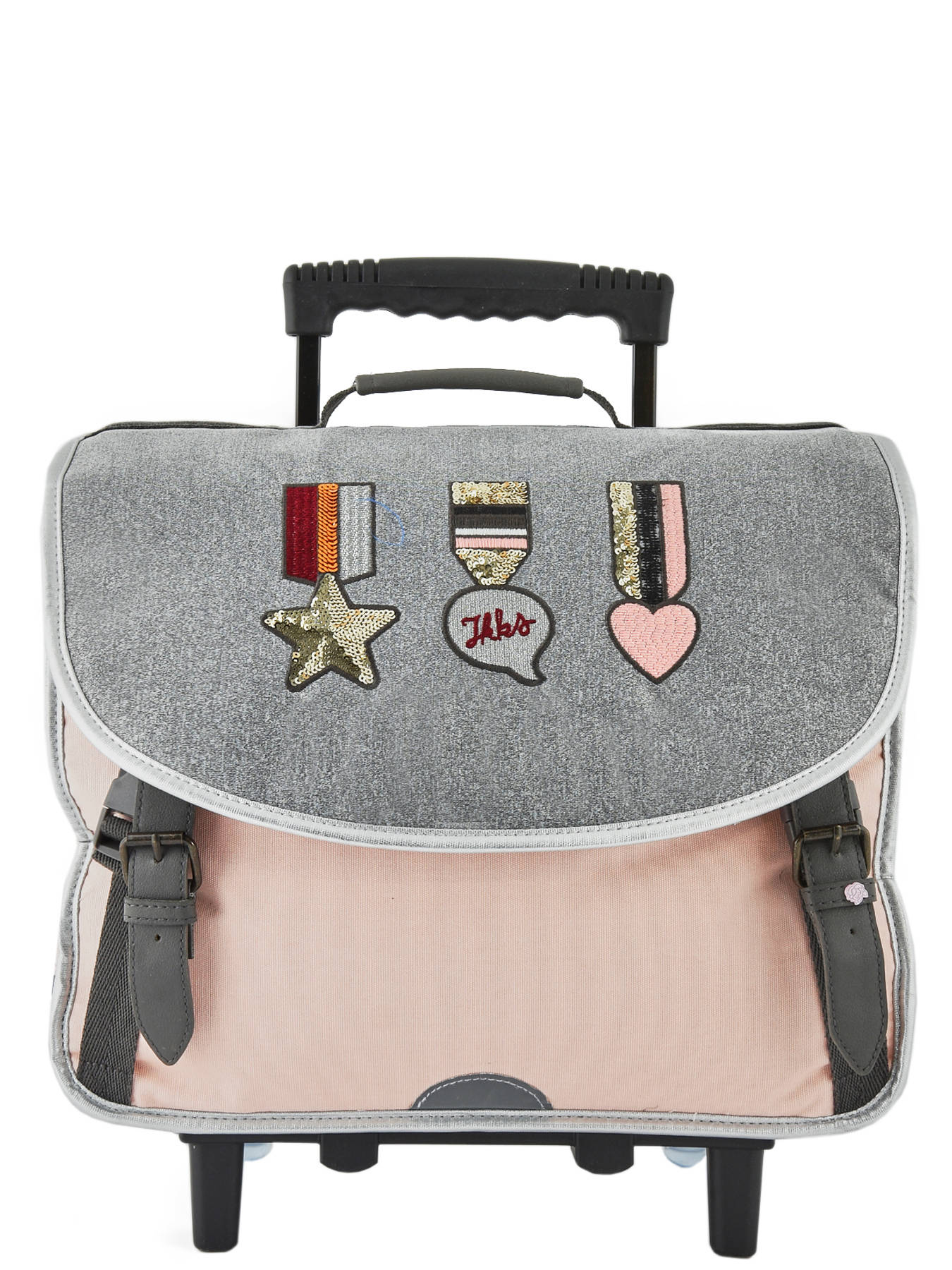 Cartable à roulettes Ikks 42513 chine rose en vente au ...
