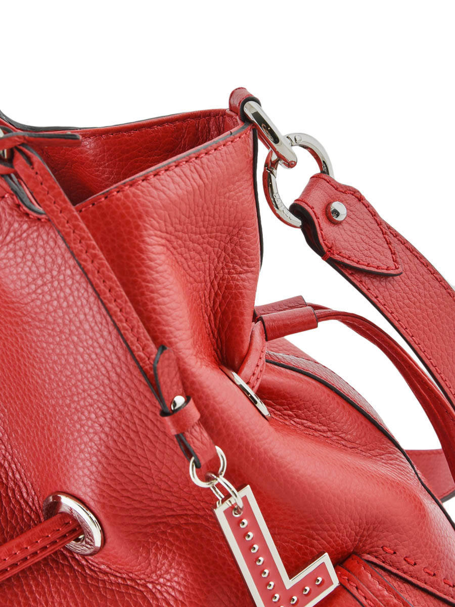 Sac port?� main Lancel A.10110 rouge lancel en vente au meilleur prix