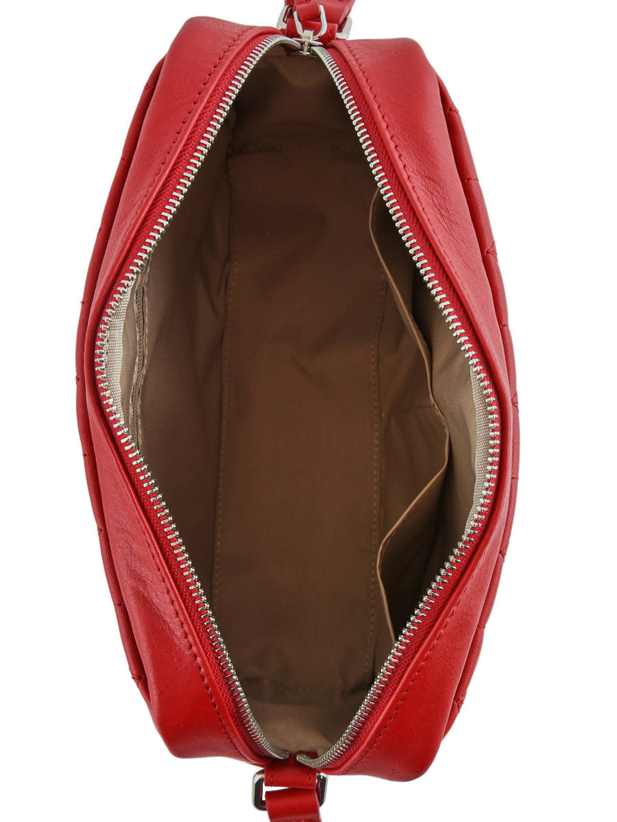 small matelassé leather camera bag