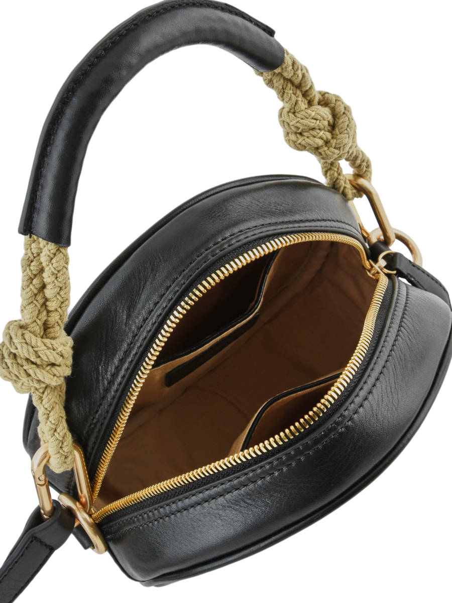sac bandoulière rond cuir