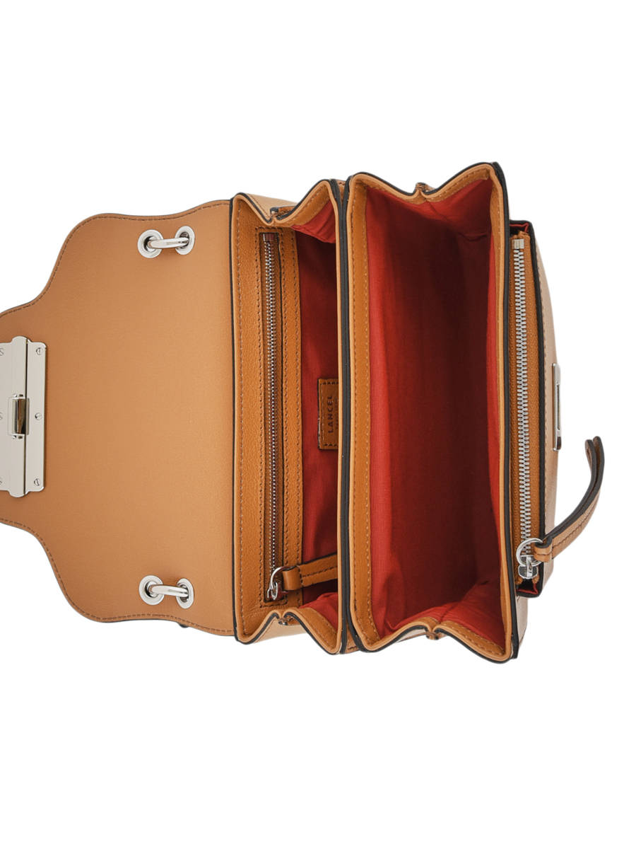 sac bandoulière camel daim