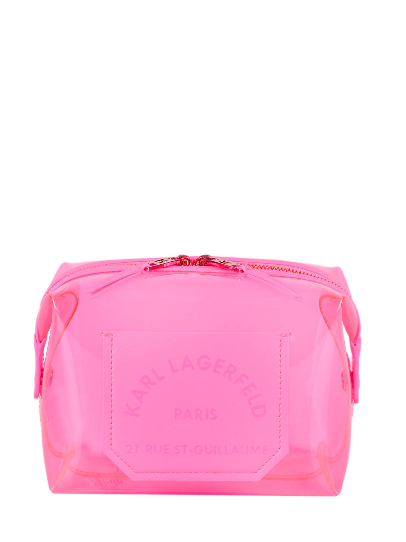 karl lagerfeld luggage pink