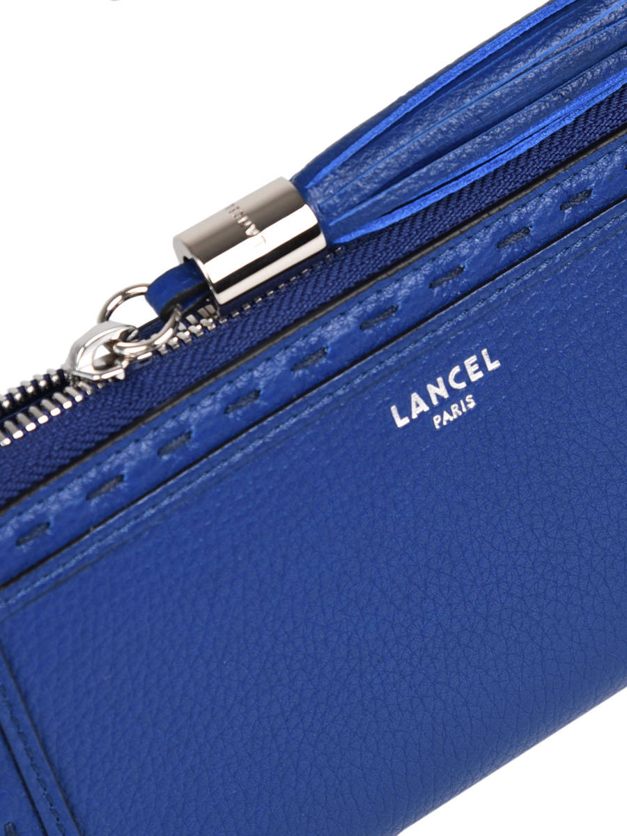 Portefeuille Lancel A.10111 bleu electrique en vente au meilleur prix