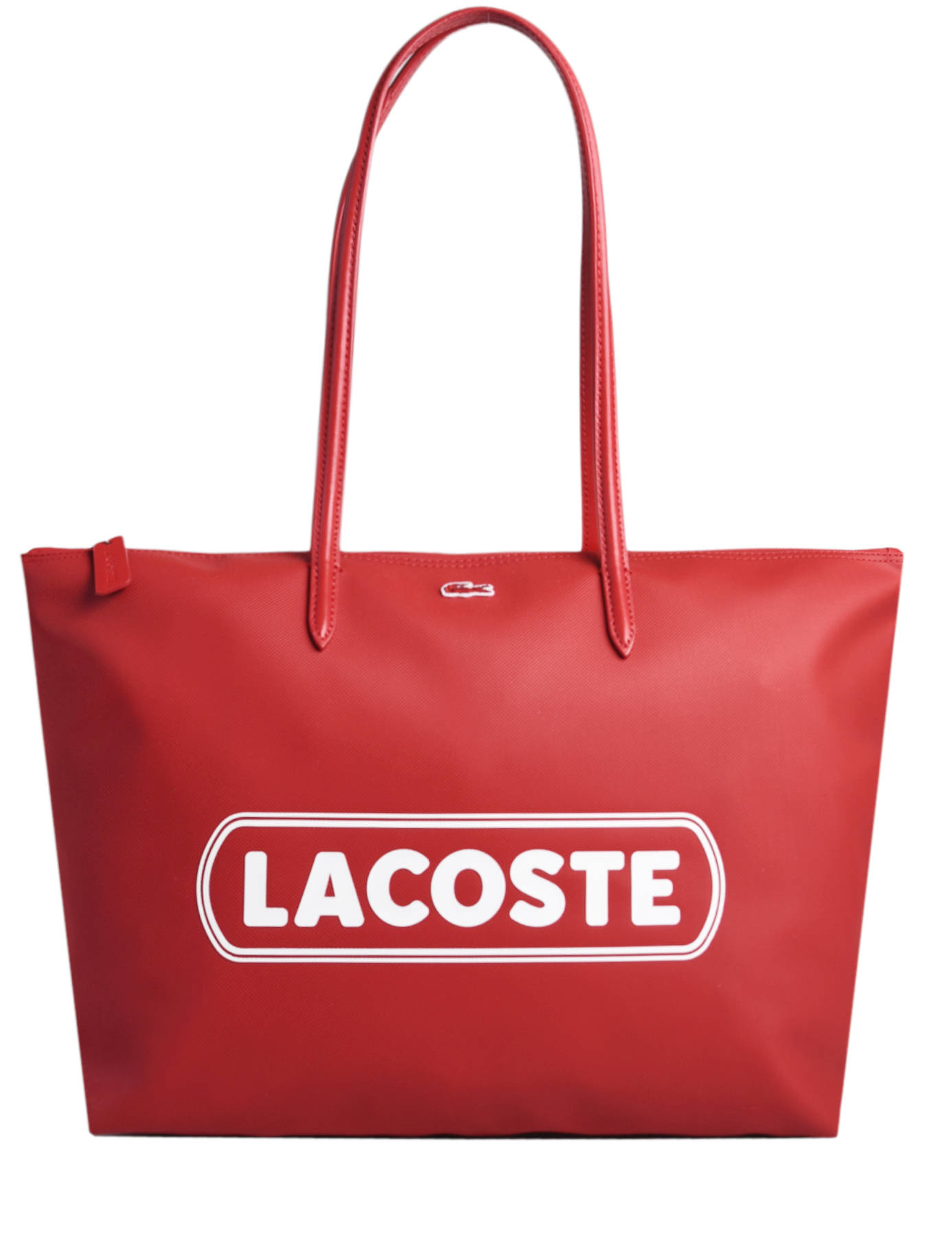 red lacoste bag