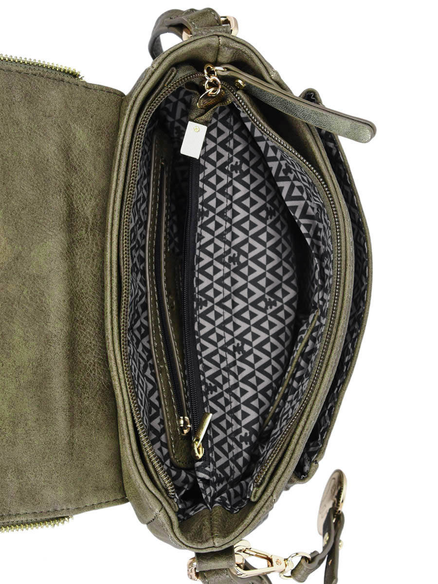 Sac bandoulière Lulu NUANCE kaki en vente au meilleur prix