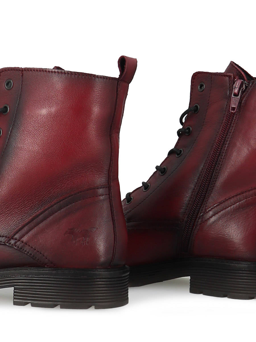 bottines mustang rouge