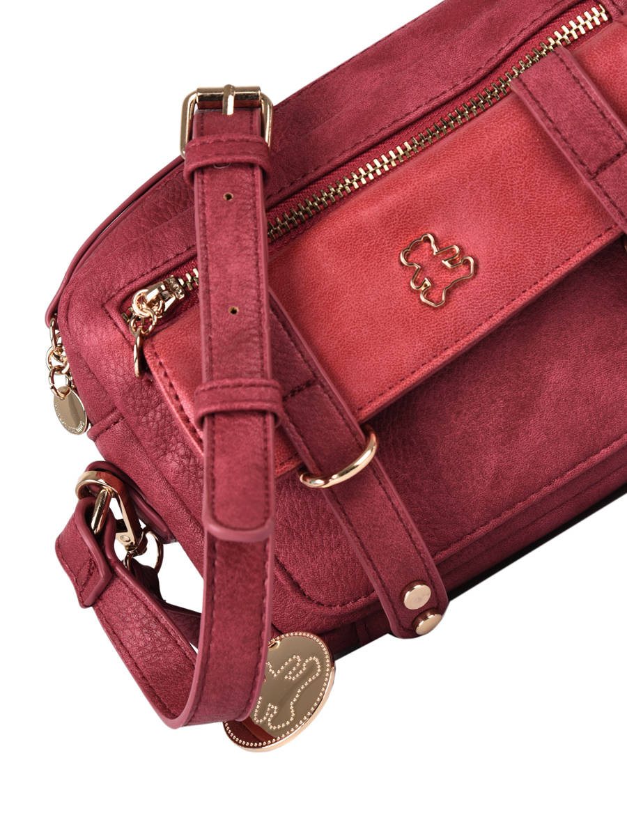 Sac bandoulière Lulu NAELLE rouge en vente au meilleur prix
