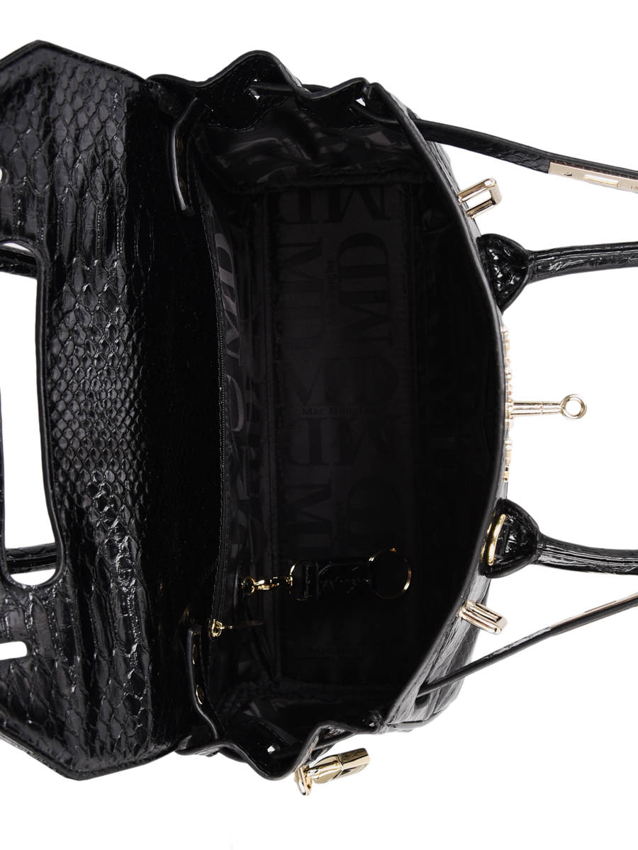 sac bandoulière effet python