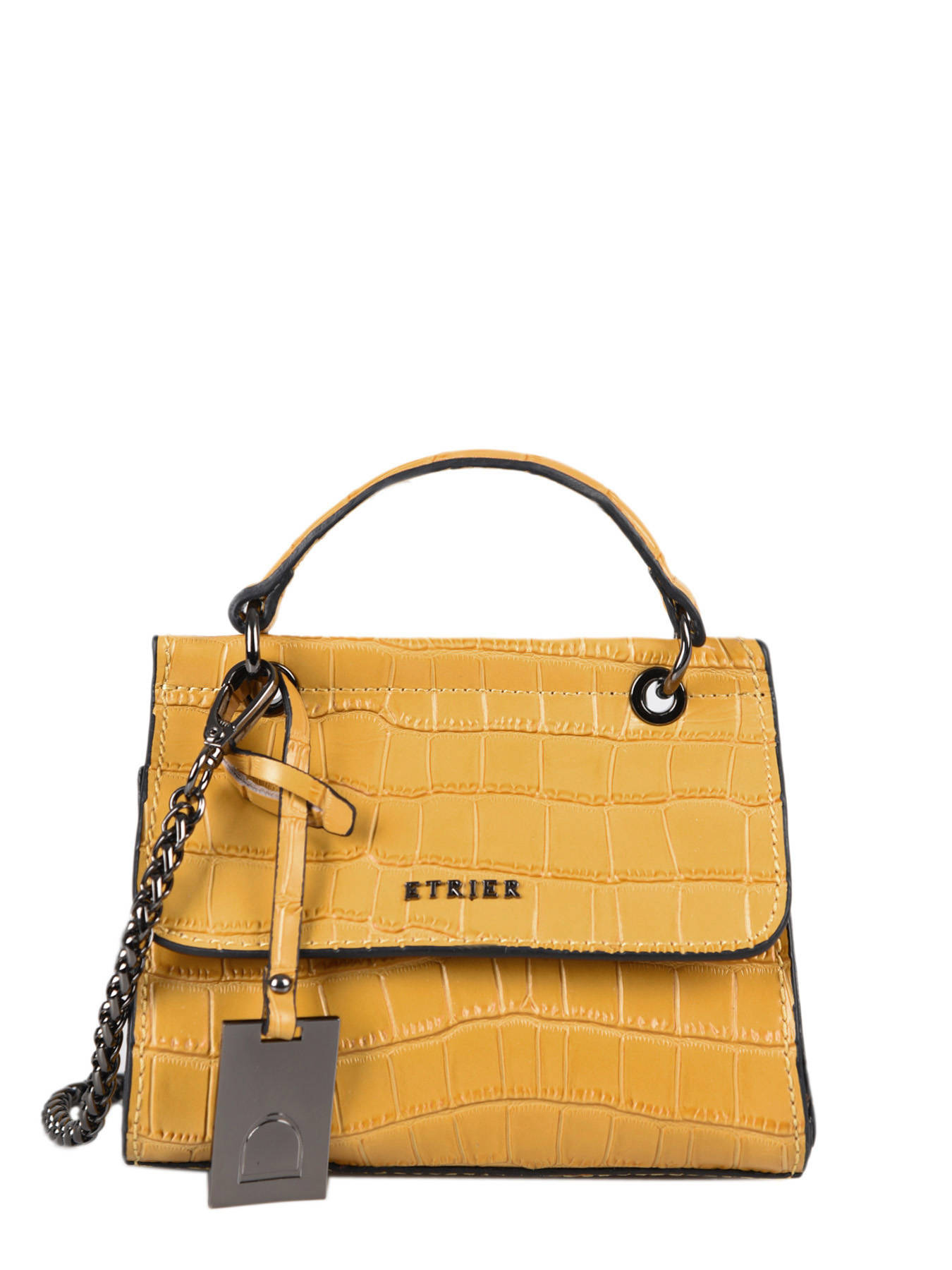 sac bandoulière jaune moutarde cuir