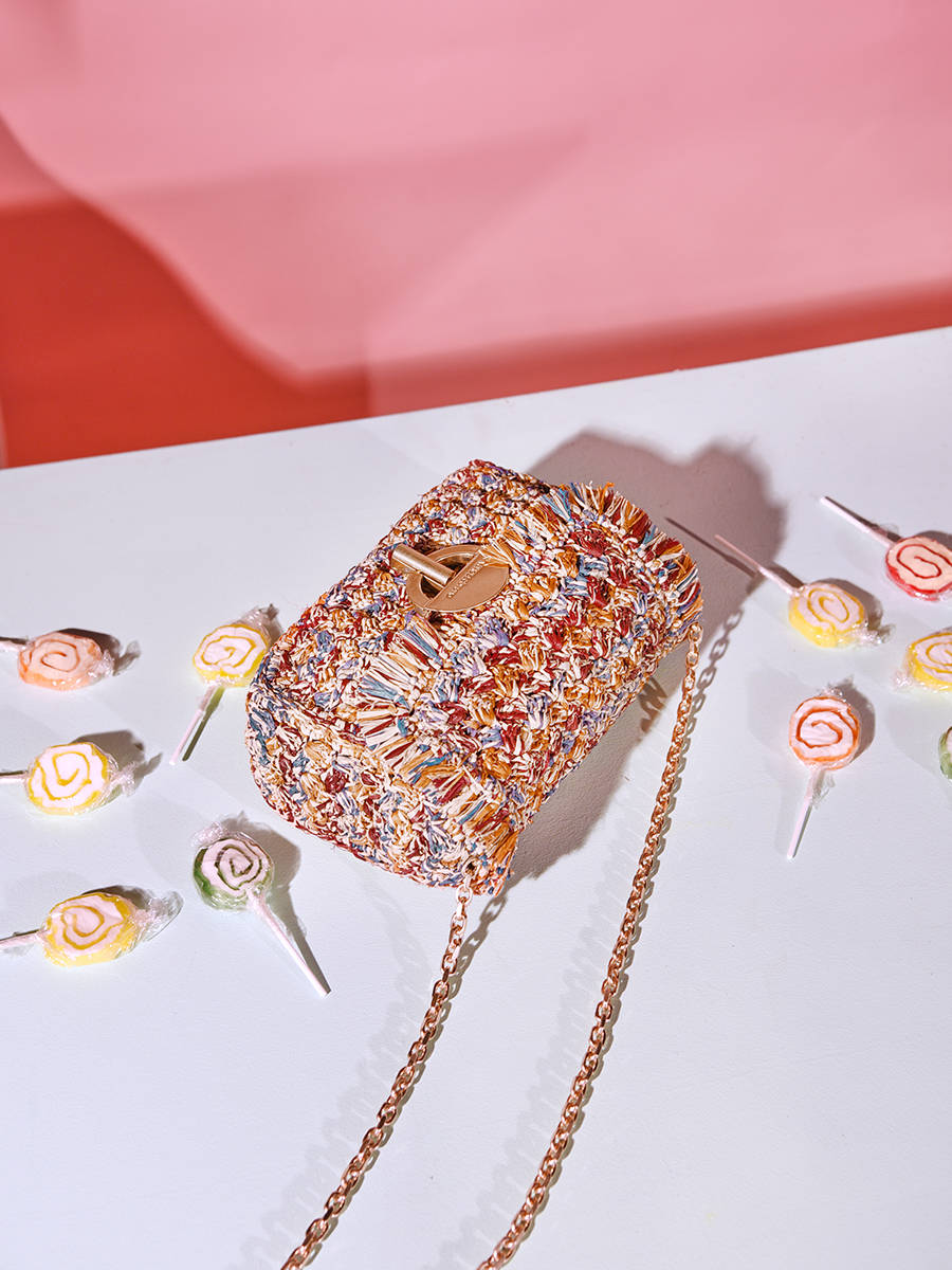 vanessa bruno moon bag raffia