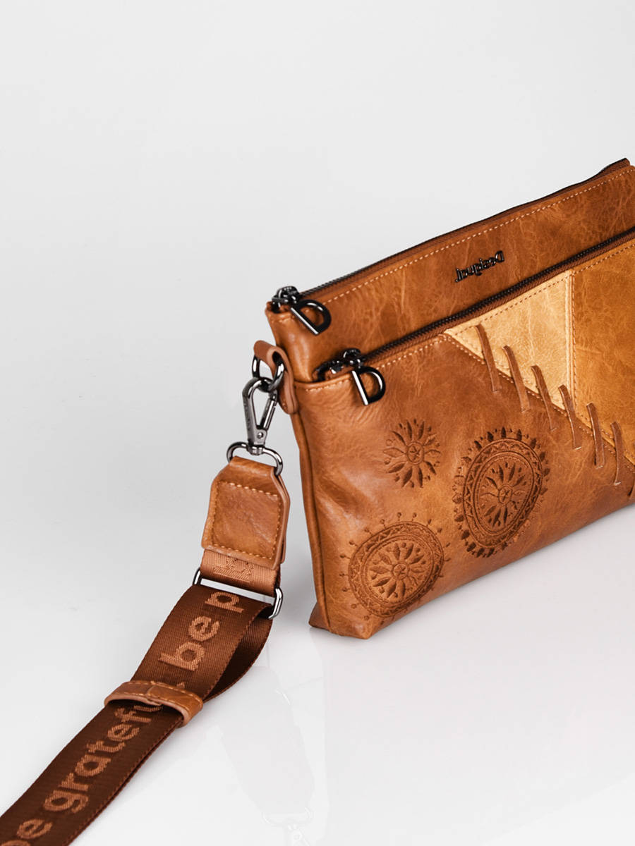 Sac bandoulière desigual marron Clearance