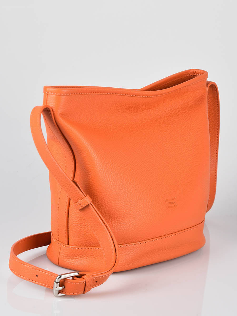 Sac bandoulière orange cuir Clearance