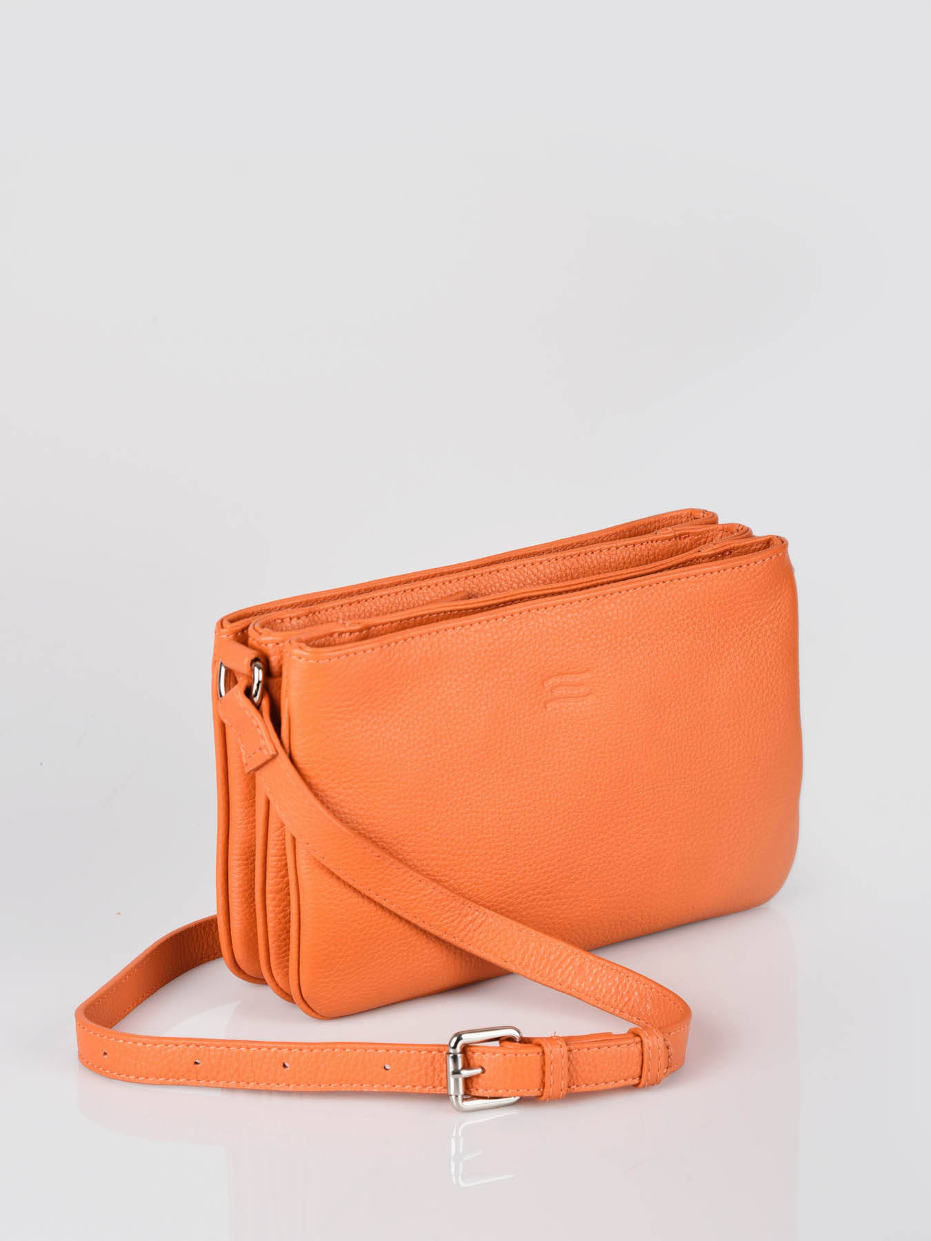 Sac bandoulière orange cuir Clearance