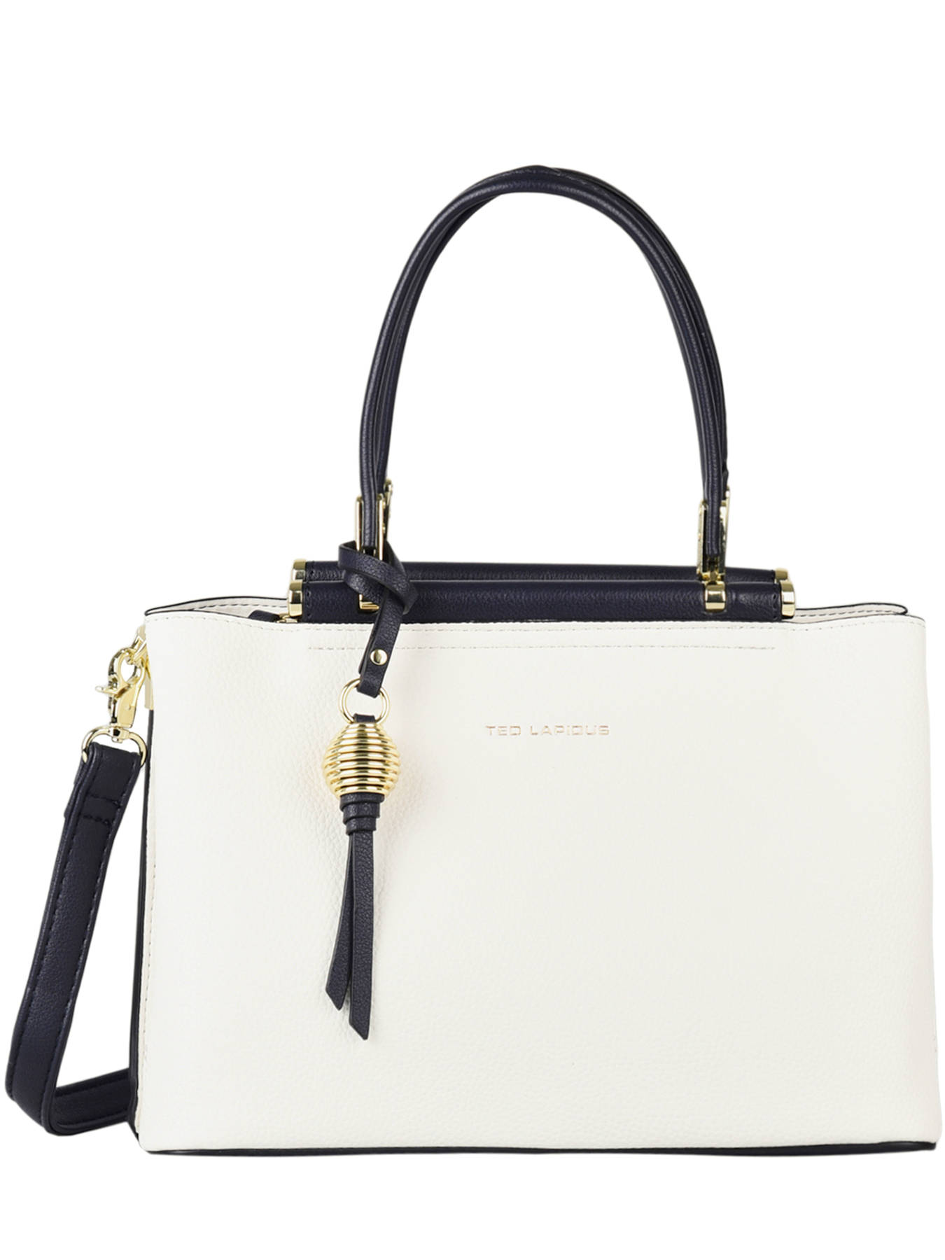 Sac port?� ?�paule Ted Lapidus TLHF.9584 blanc marine en vente au meilleur prix