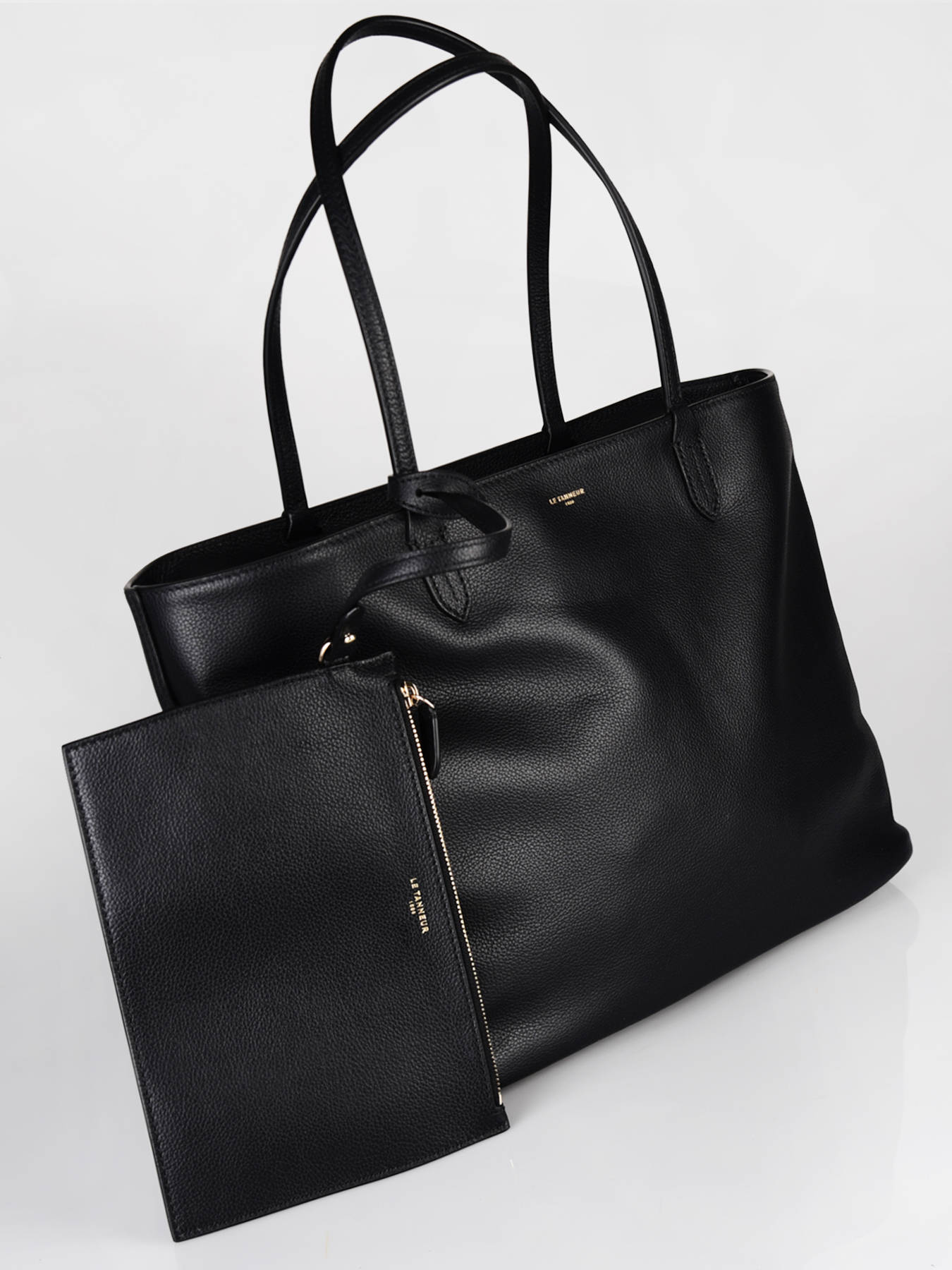 Louise small tote bag in pebbled leather – Le Tanneur