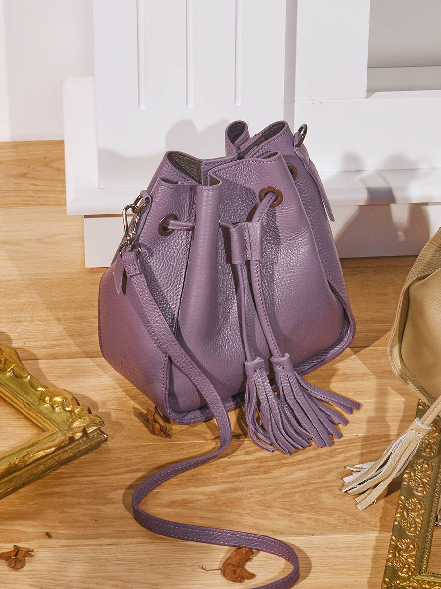 sac bandoulière violet