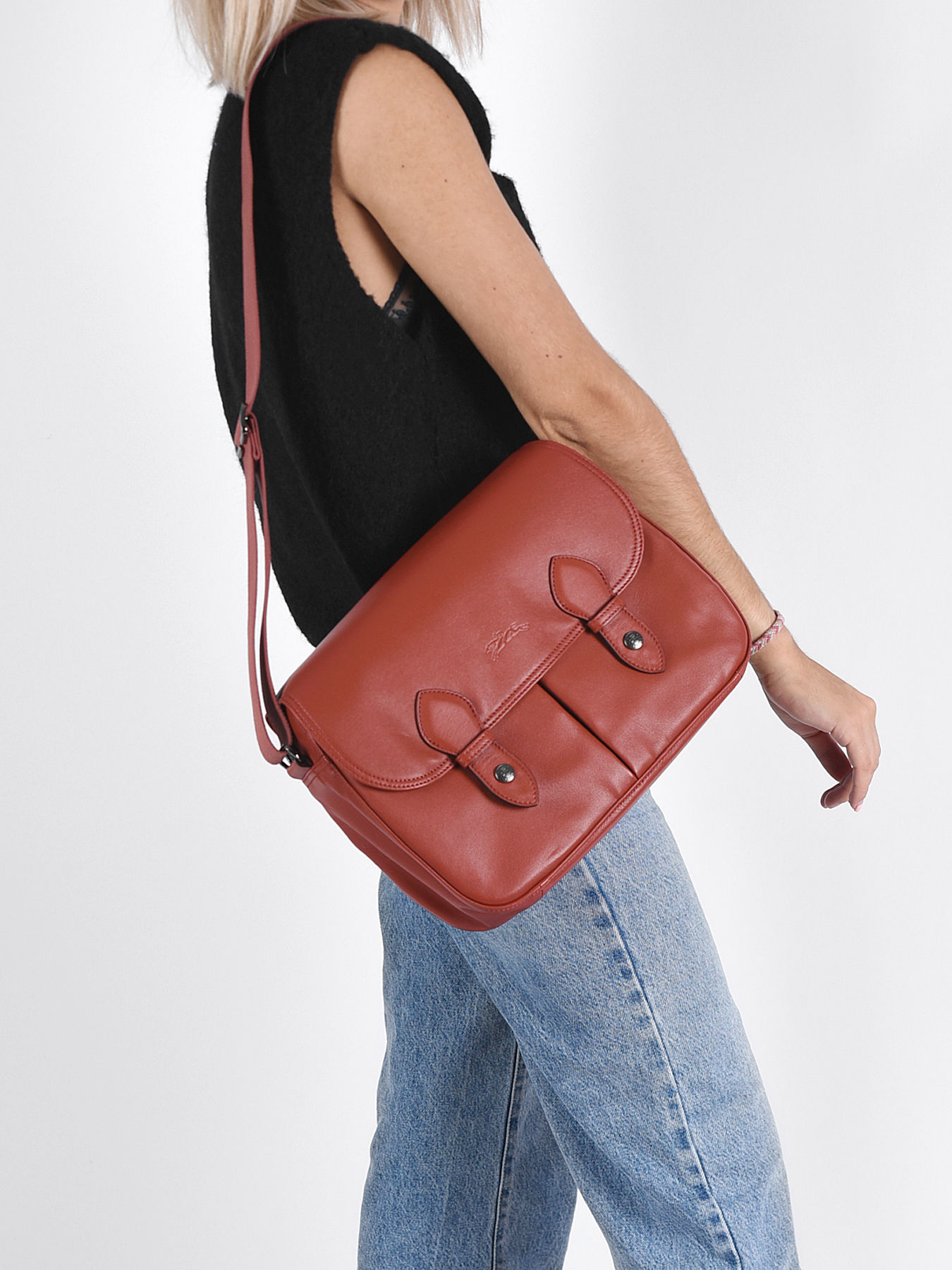 besace longchamp cuir