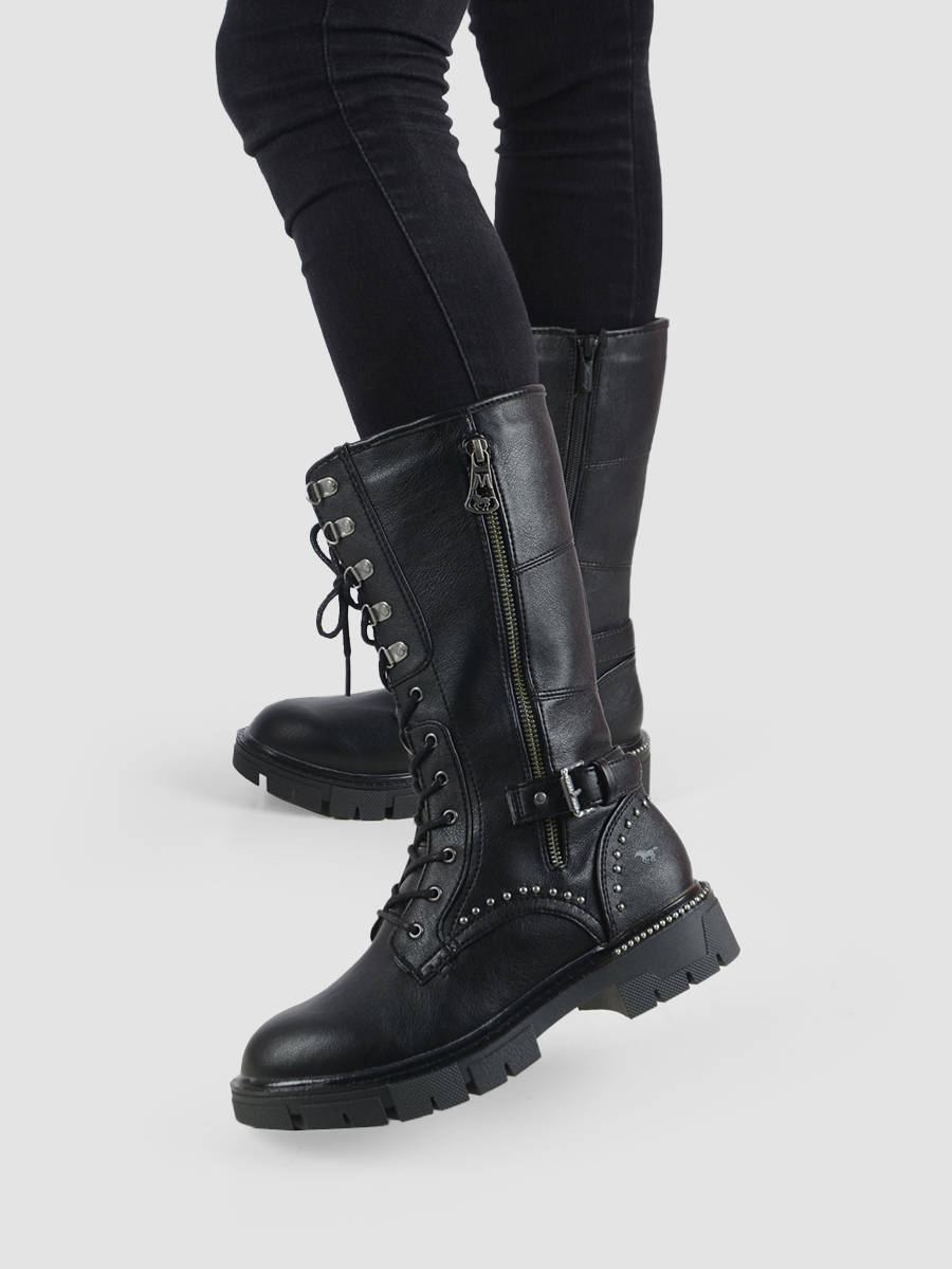 bottines noires mustang
