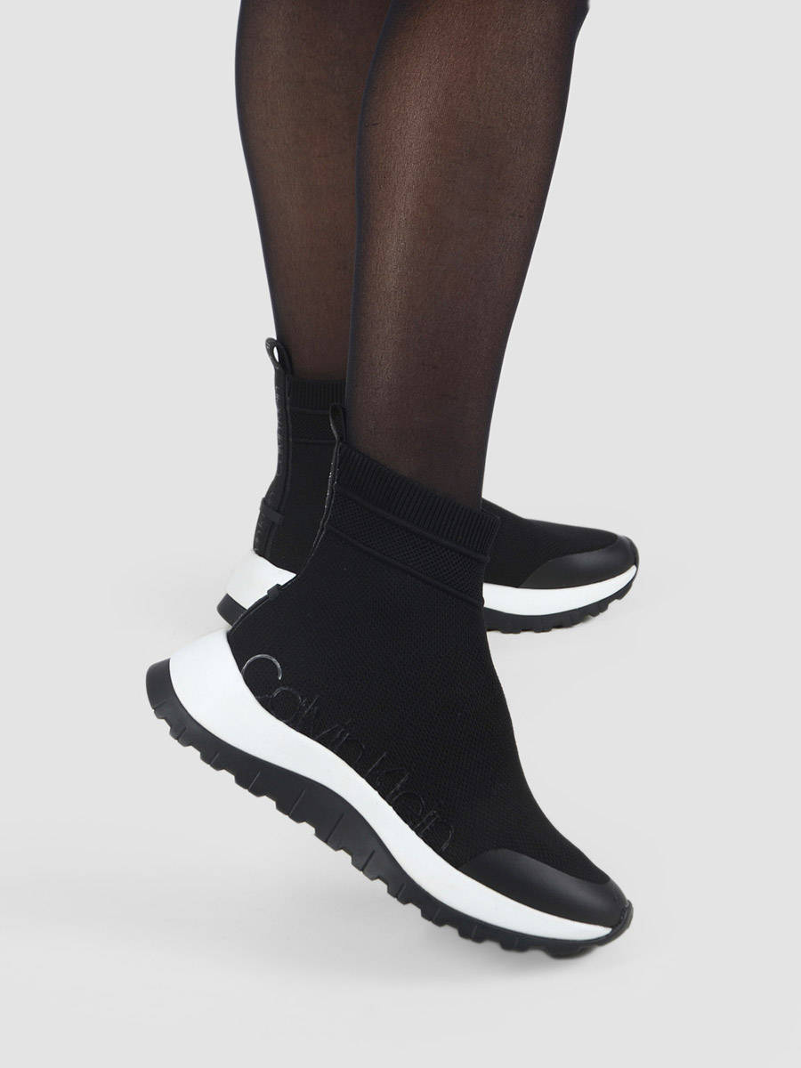 Baskets Calvin Klein Jeans KNIT BOOTIE 2D black en vente au meilleur prix