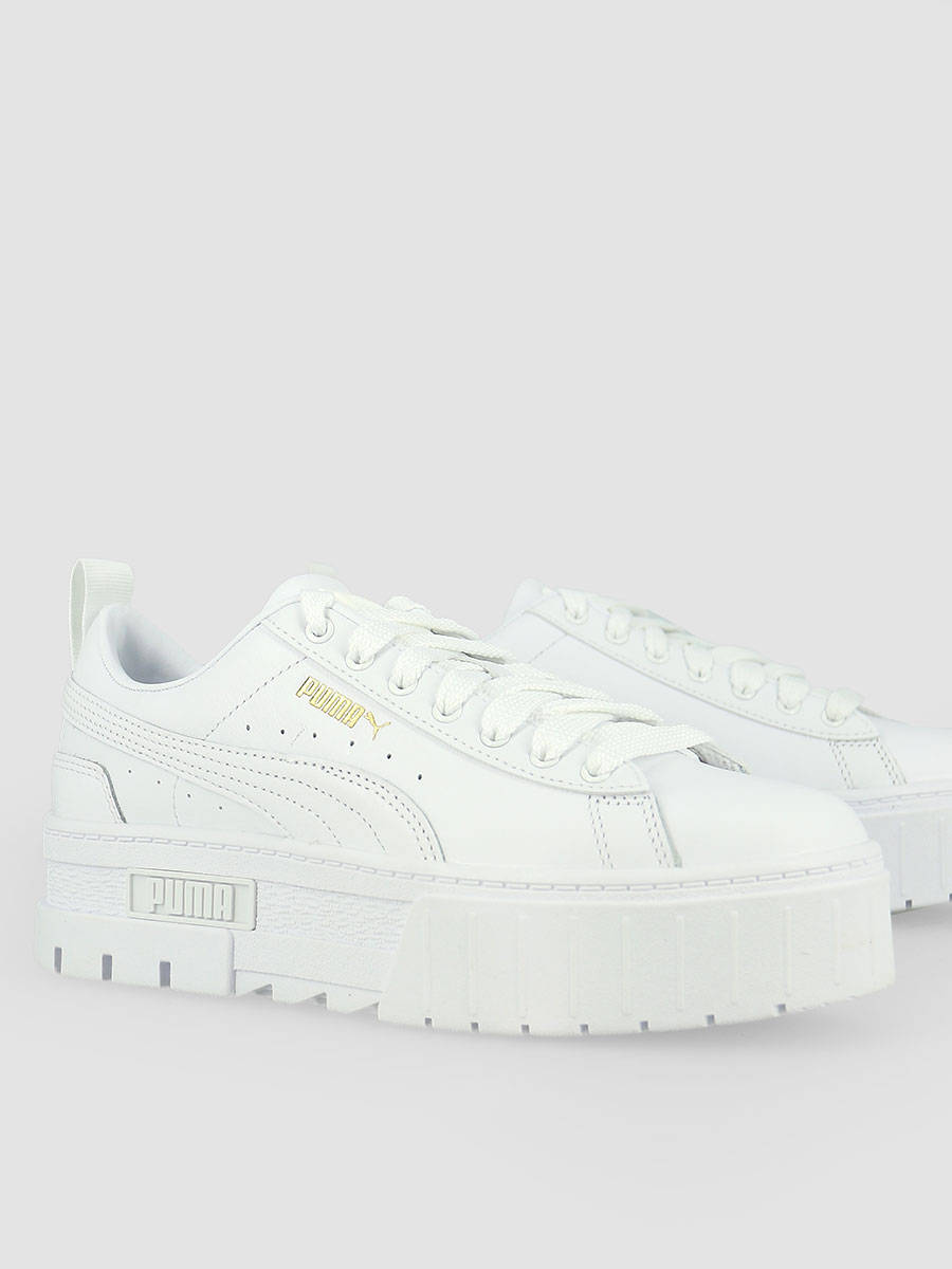 white puma platform shoes